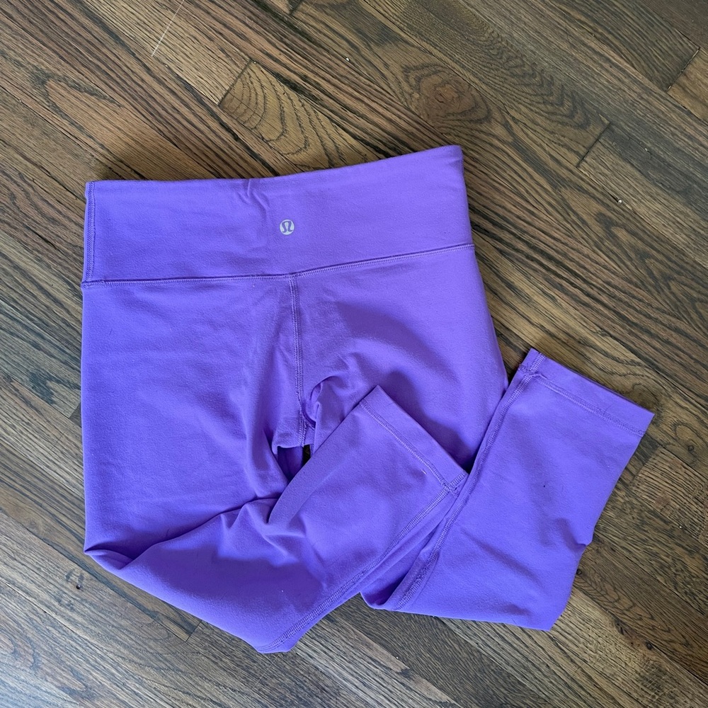 Lululemon crop purple leggings